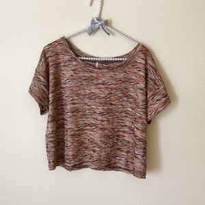 Free People a Rainbow Wave Boxy Crop Top